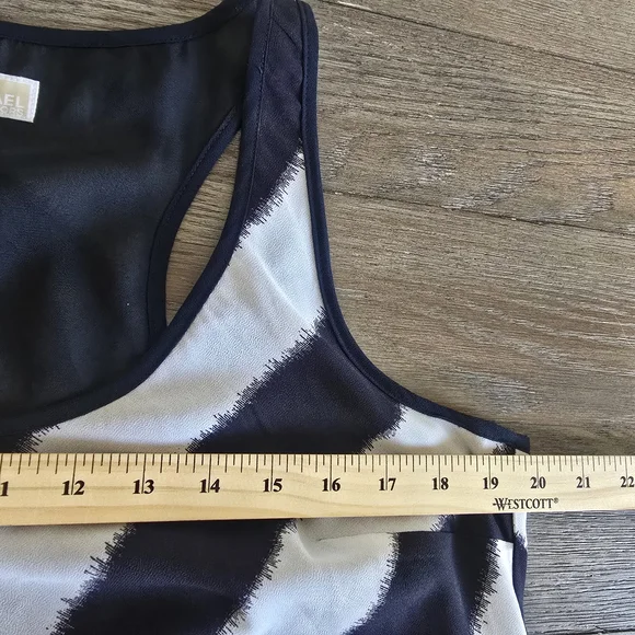 Michael Kors Black and White Stripe Tank Maxi Dress Large Coastal Resort Summer - Picture 6 of 10